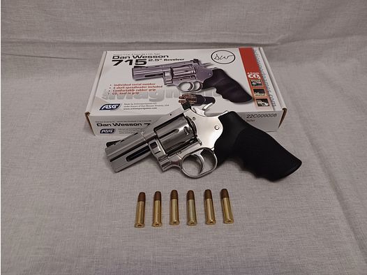 Dan Wesson 715 - 2,5" chrom / 4,5 mm BB / CO2 / Revolver / OVP (118)