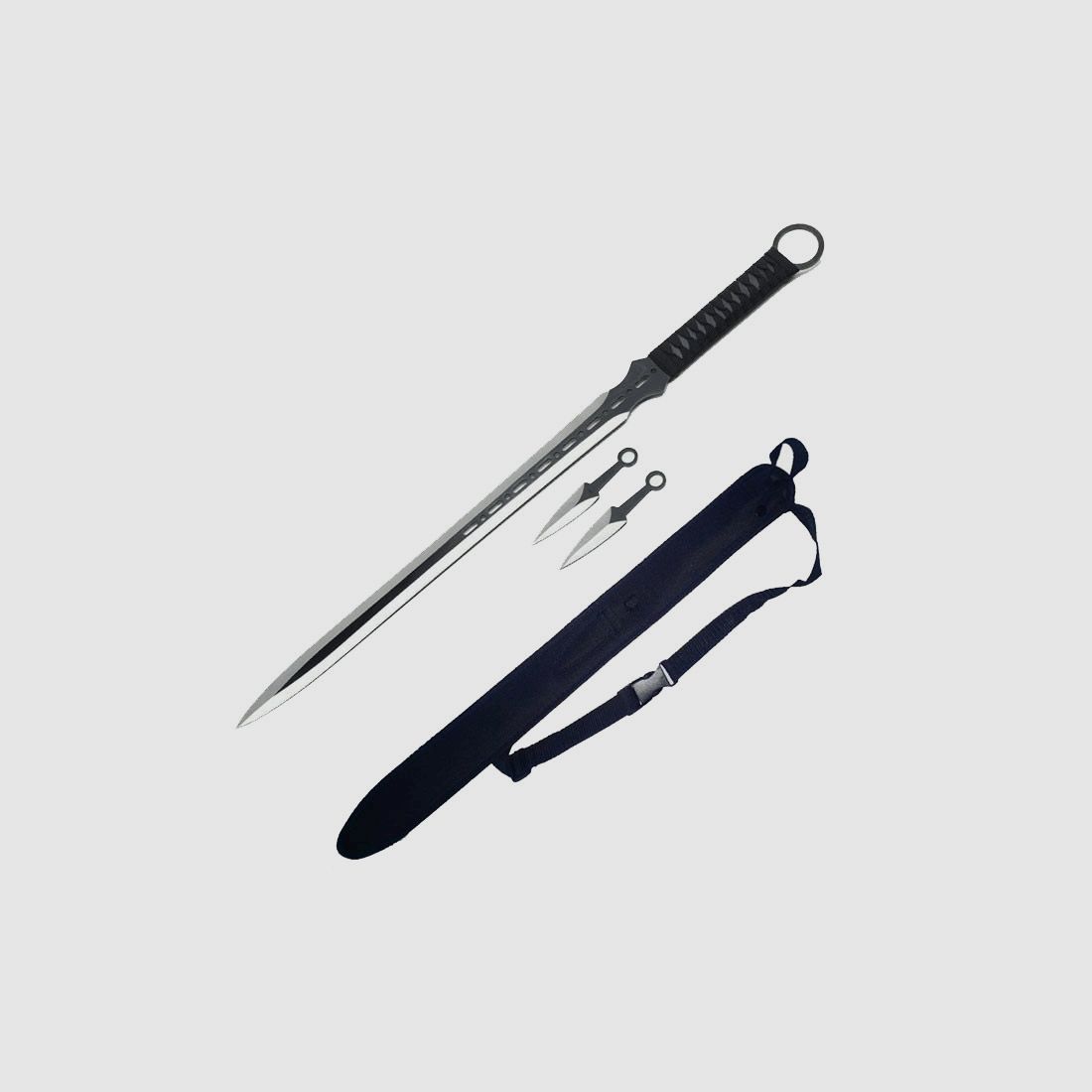 Ninja miecz z 2 kunaiami i nylonową taśmą