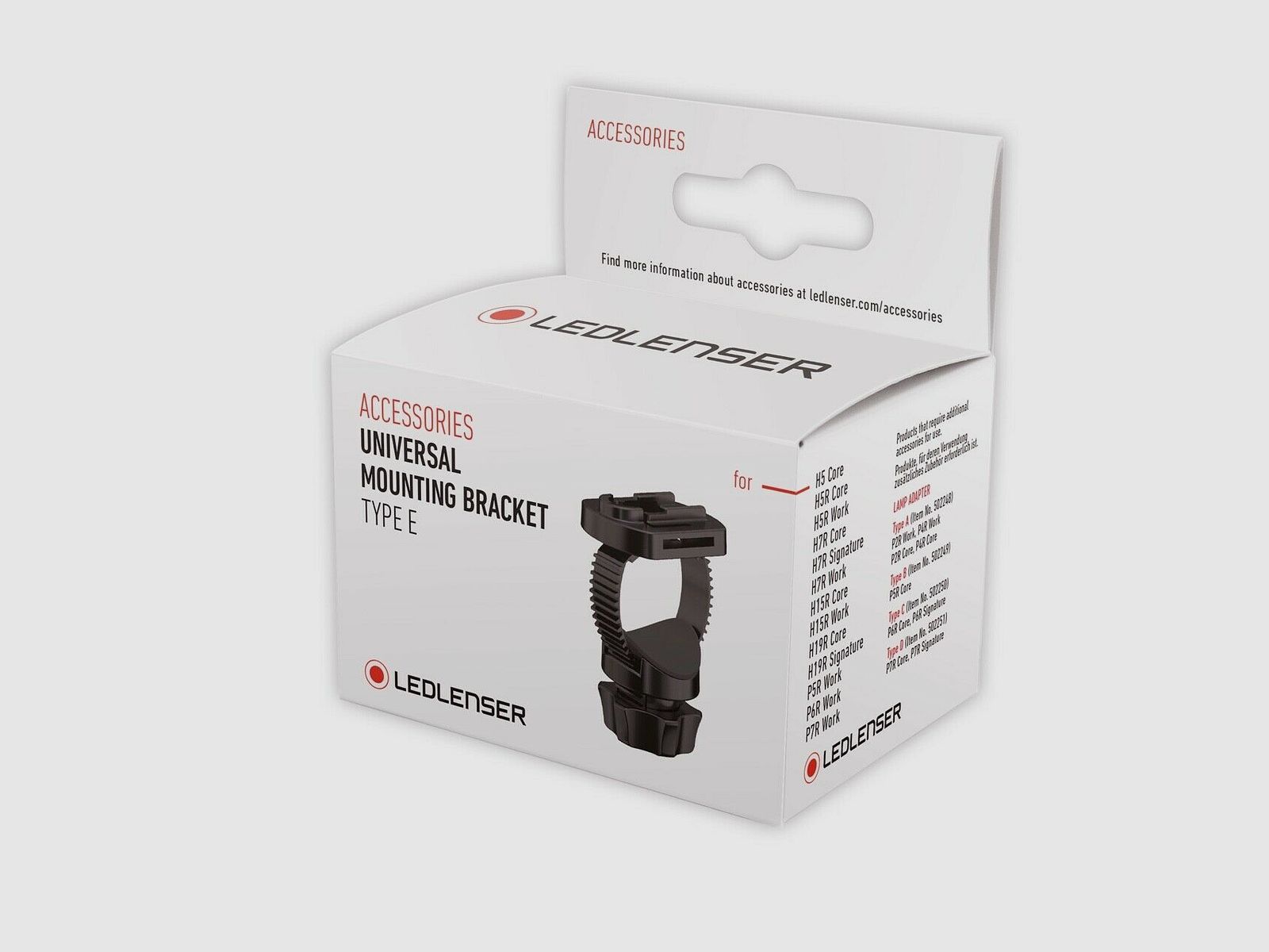 Ledlenser 502256 Universal Mounting Bracket Montage Halterung für Stange Rohr Type E