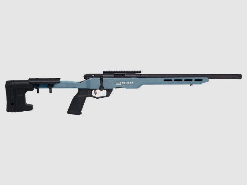 Savage B22 PRECISION TITANIUM BLUE .22 LR 18"/46CM 1/2"-28