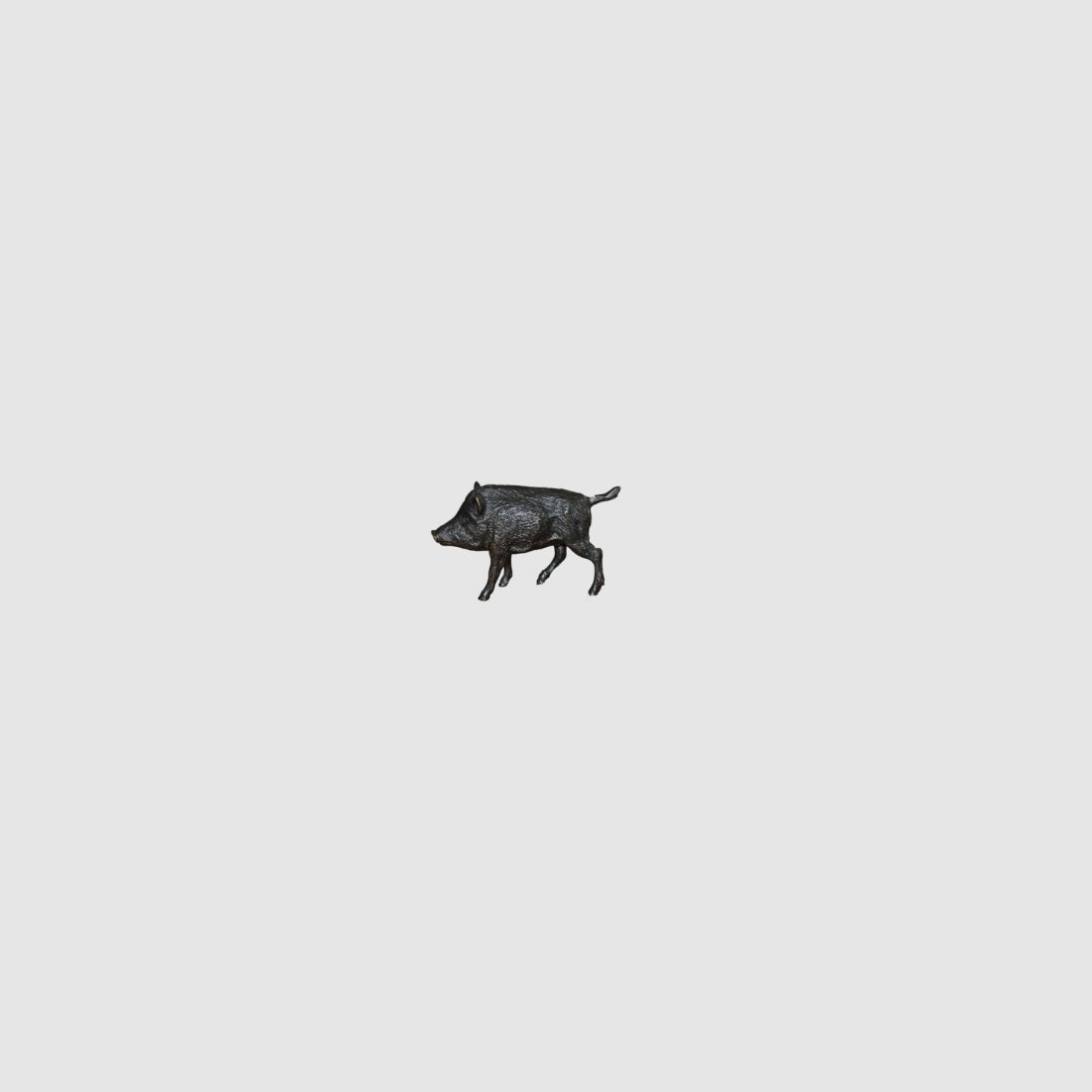 Lovergreen kleine Bronzestatue Motiv getriebenes Wildschwein trabend