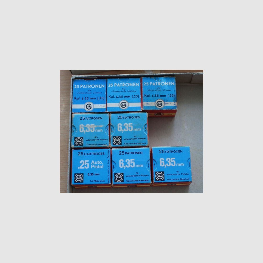 200 Patronen Geco Kal. 6,35 Browning