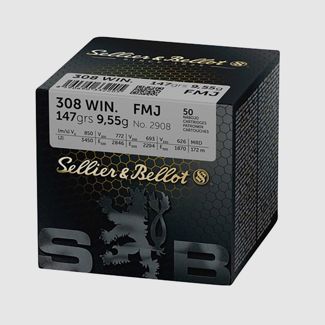 Sellier Bellot .308Win FMJ 147gr 50 Schuss
