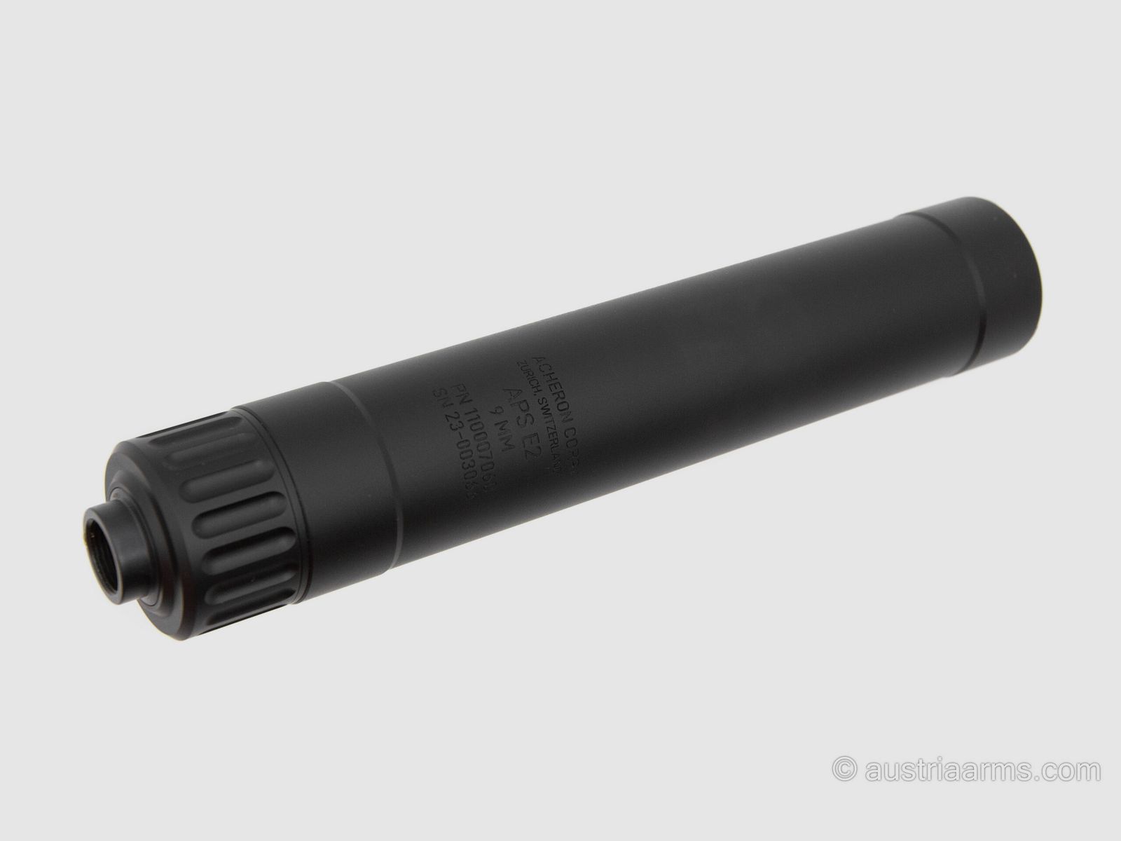 Acheron APS E2 9x19mm 1/2×18″ UNEF Silencer – Black, image 4 of 5