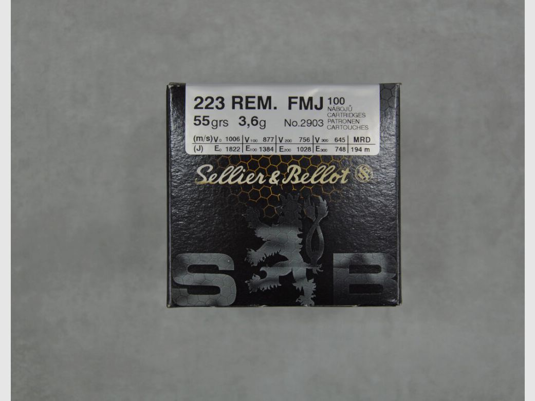 Sellier & Bellot FMJ .223 Rem. 55gr *800 Stück*