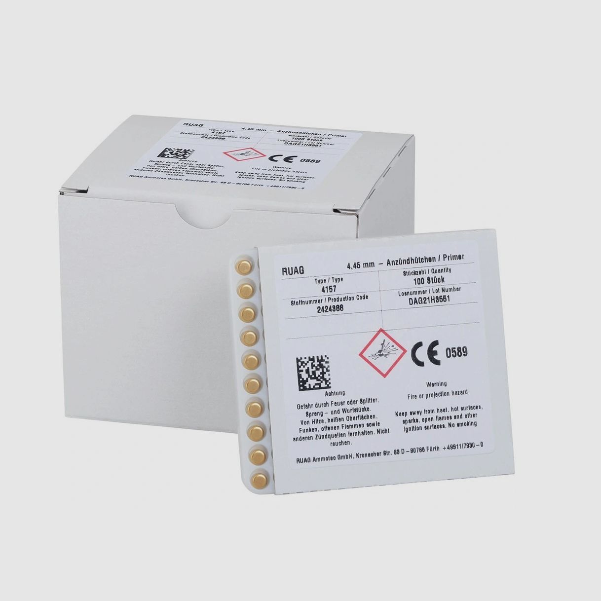 Cartucce per fucile Zündhütchen 4157 Small RWS