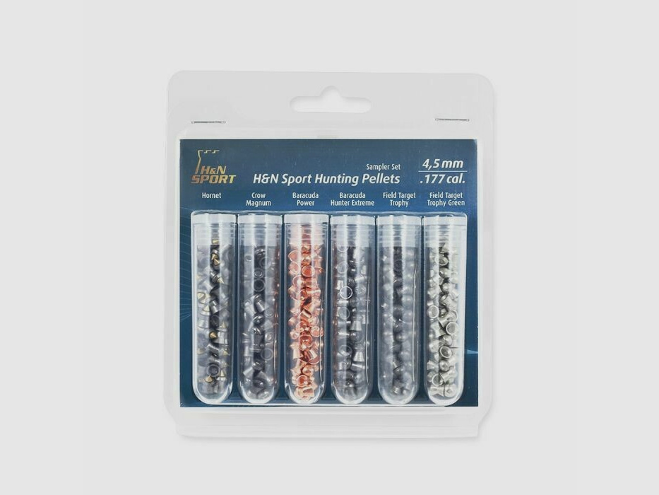 H&N 6 tubes with test balls 4.5 mm hunting pellets