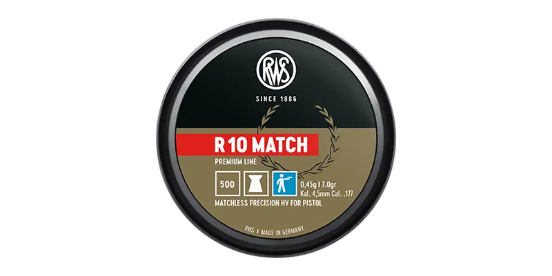 RWS Diabolo R10 Match HV 4.5 mm kop 4.50 mm 7 gr/0.4 g, 500 stuks