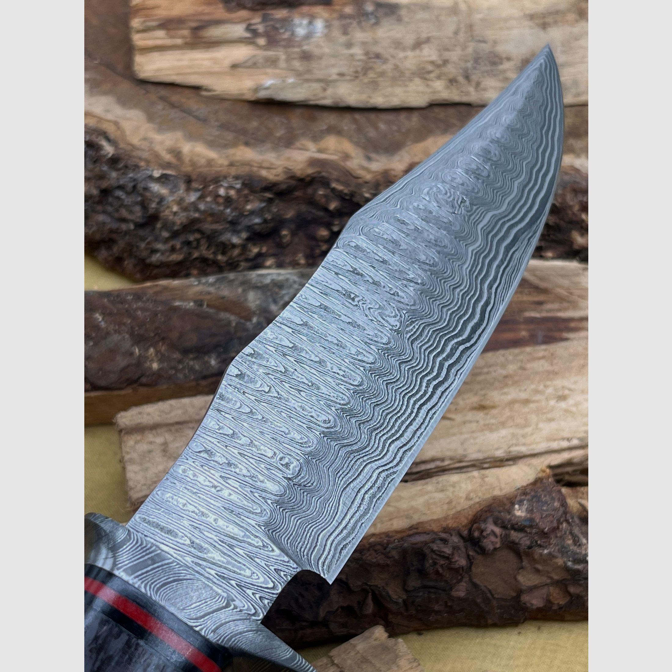 Jachtmes Damaststaal 