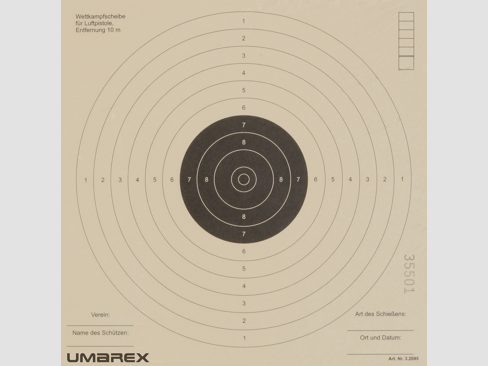 Zielscheiben 17 x 17 cm