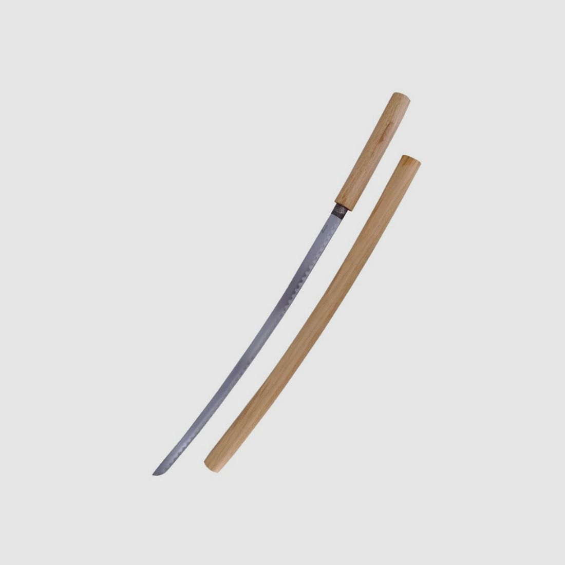 Samurajski miecz katana w drewnianym wzorze