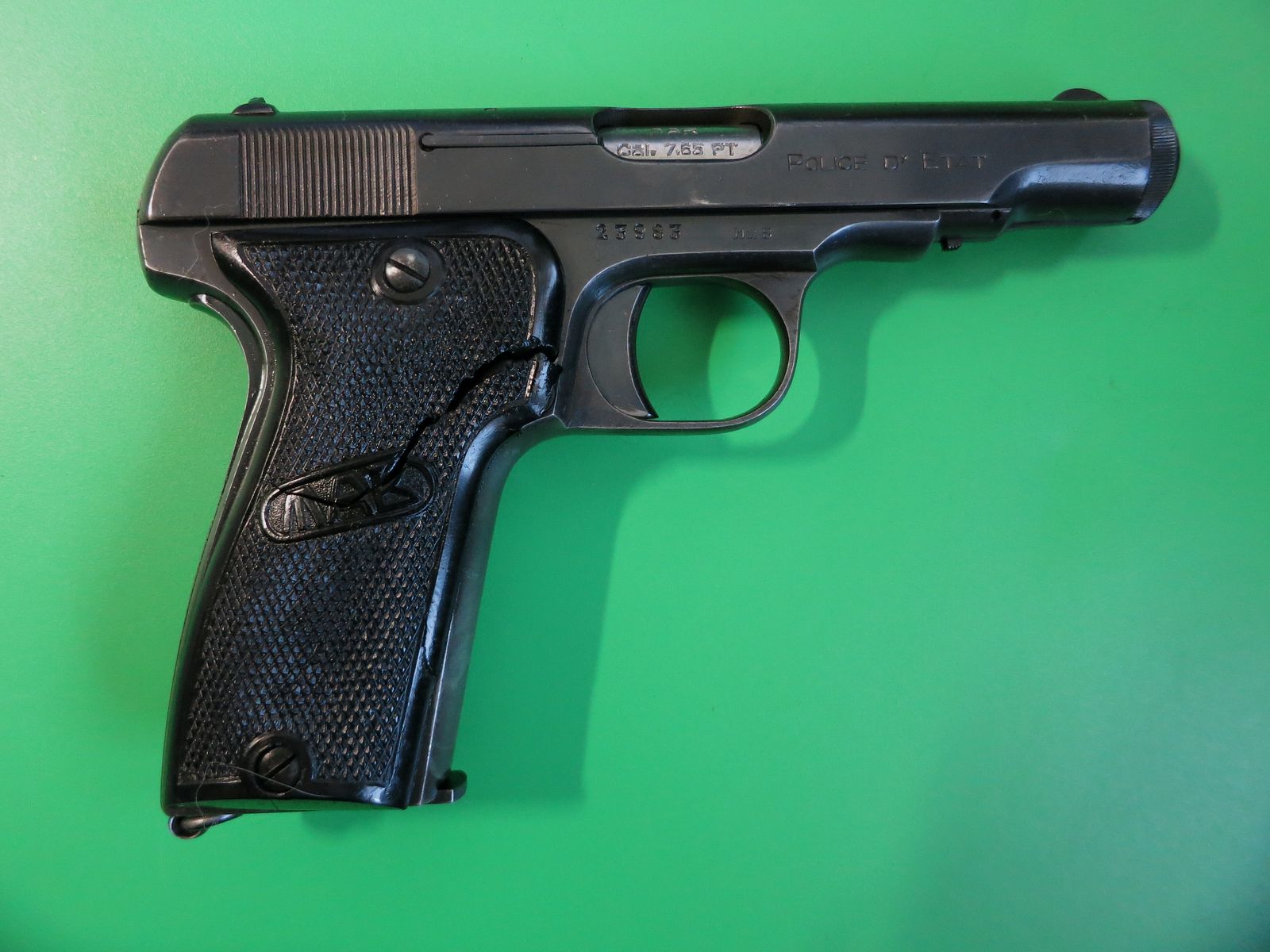MAB (Manufactura de Armas de Bayona) Brevet Modelo "D" Policía del Estado, Tipo 2, 7,65 mm - Arma de colección #3