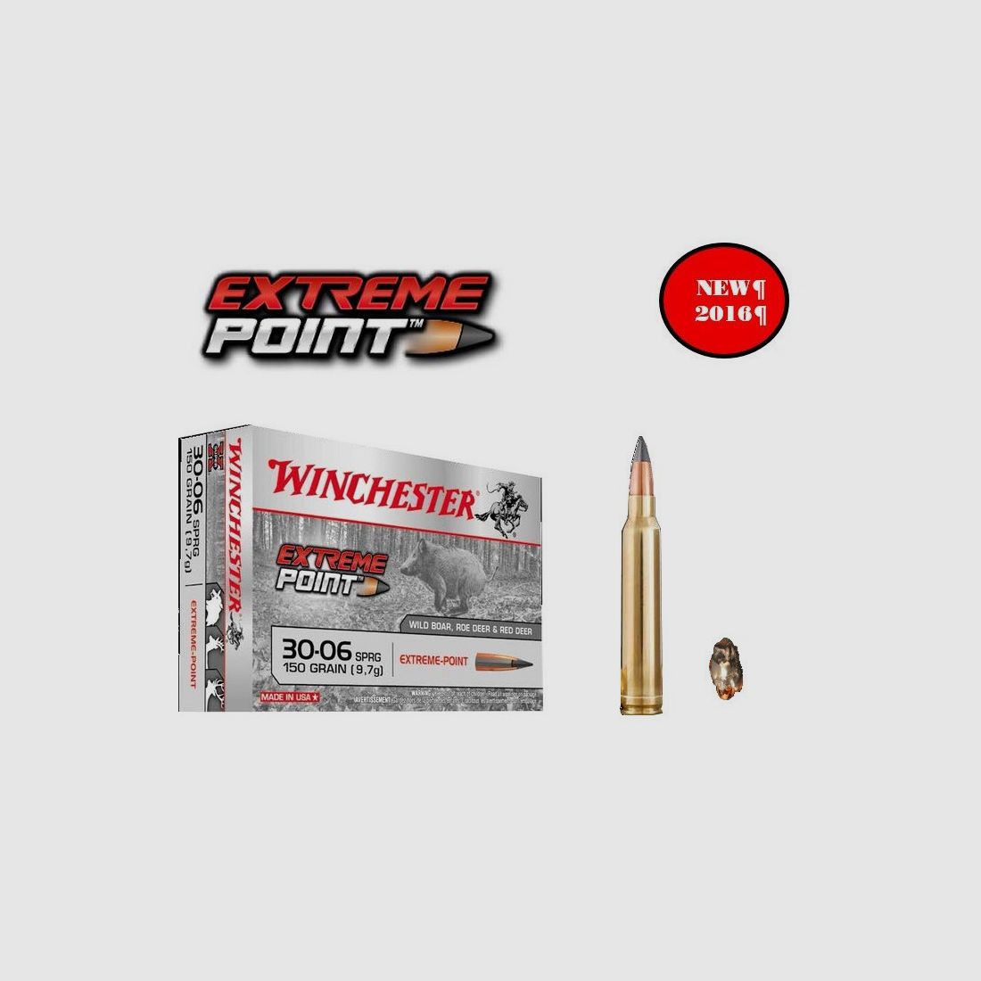 PACKUNG MIT 20 PATRONEN .270 WIN WINCHESTER EXTREME POINT 130G, Bild 1 von 2