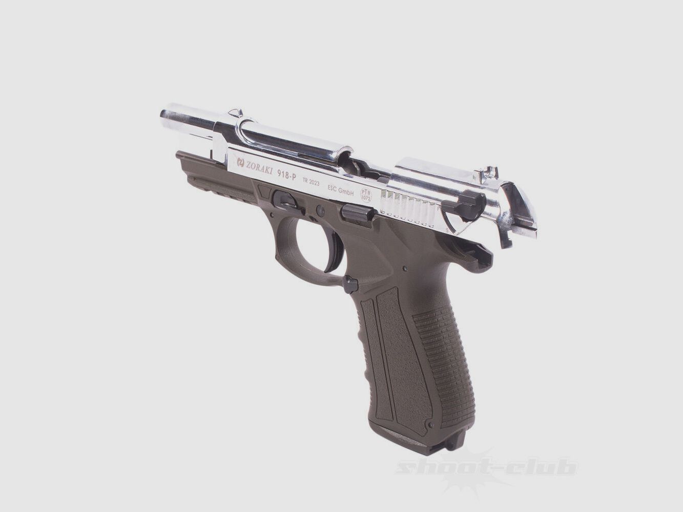 Zoraki 918-P pistola a salve 9 mm P.A.K. cromo ODG