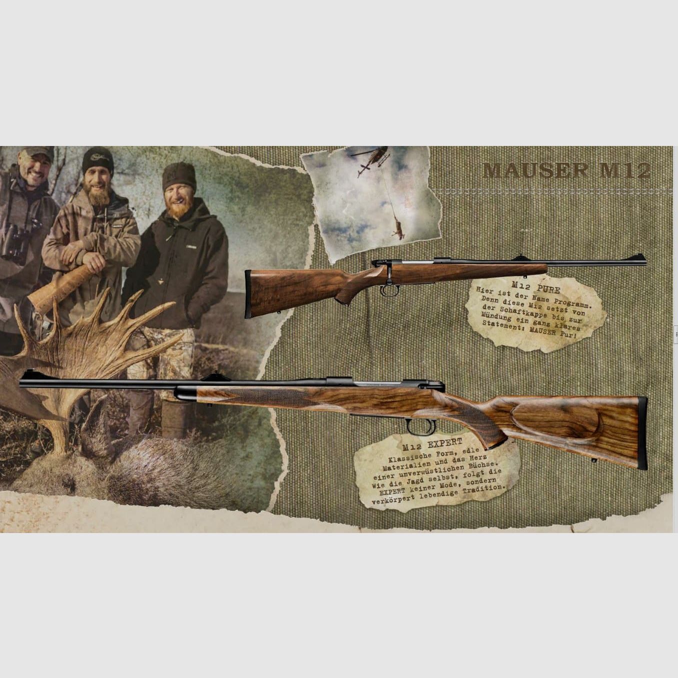 MAUSER Repetierbüchse Mod. M12 PURE div. Kaliber Holzschaft