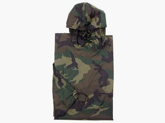 US Poncho, Rip Stop, Mod., woodland, Gr. 144 x 223 cm