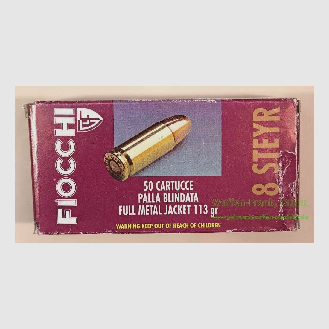 Fiocchi - Italien Pistolenpatronen 8 mm STEYR