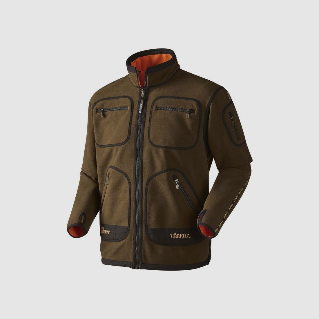 Härkila Kamko Fleecejacke Green/Orange