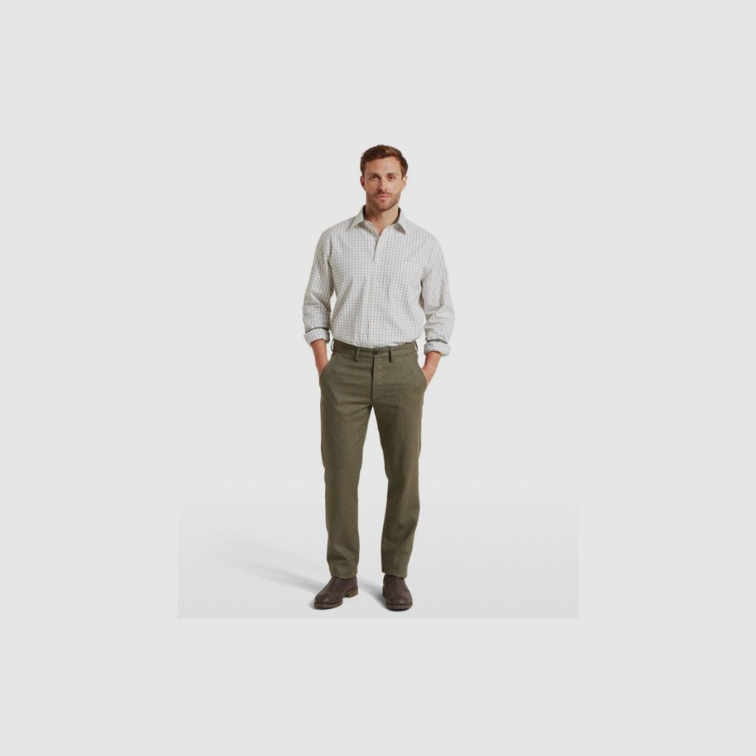 Schöffel H-Shirt Burnham Tattersall Classic dark olive, image 5 of 10