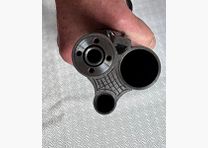 Drilling Simson Model 30 – 7x65 R / 16/70 – with mounted .22 Magnum (WMR) insert barrel – Swarovski Habicht 1.5–6x42, reticle 1 – Suhler hook mount