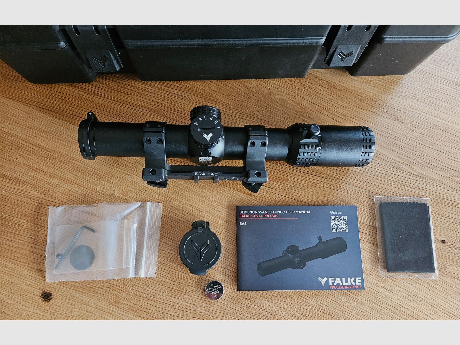 Falke 1-8x24 PRO SAS telescopio / LPVO / FFP / incluido ERATAC 34mm montaje en bloque