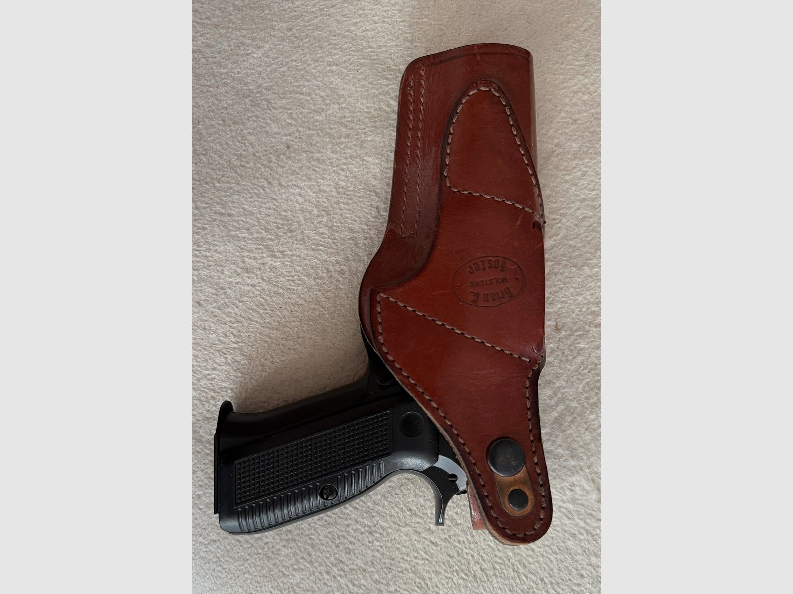 Brian C. Foster Gürtelholster OWB Leder Basketweave für CZ75, M75, Tanfoglio u.ä. 