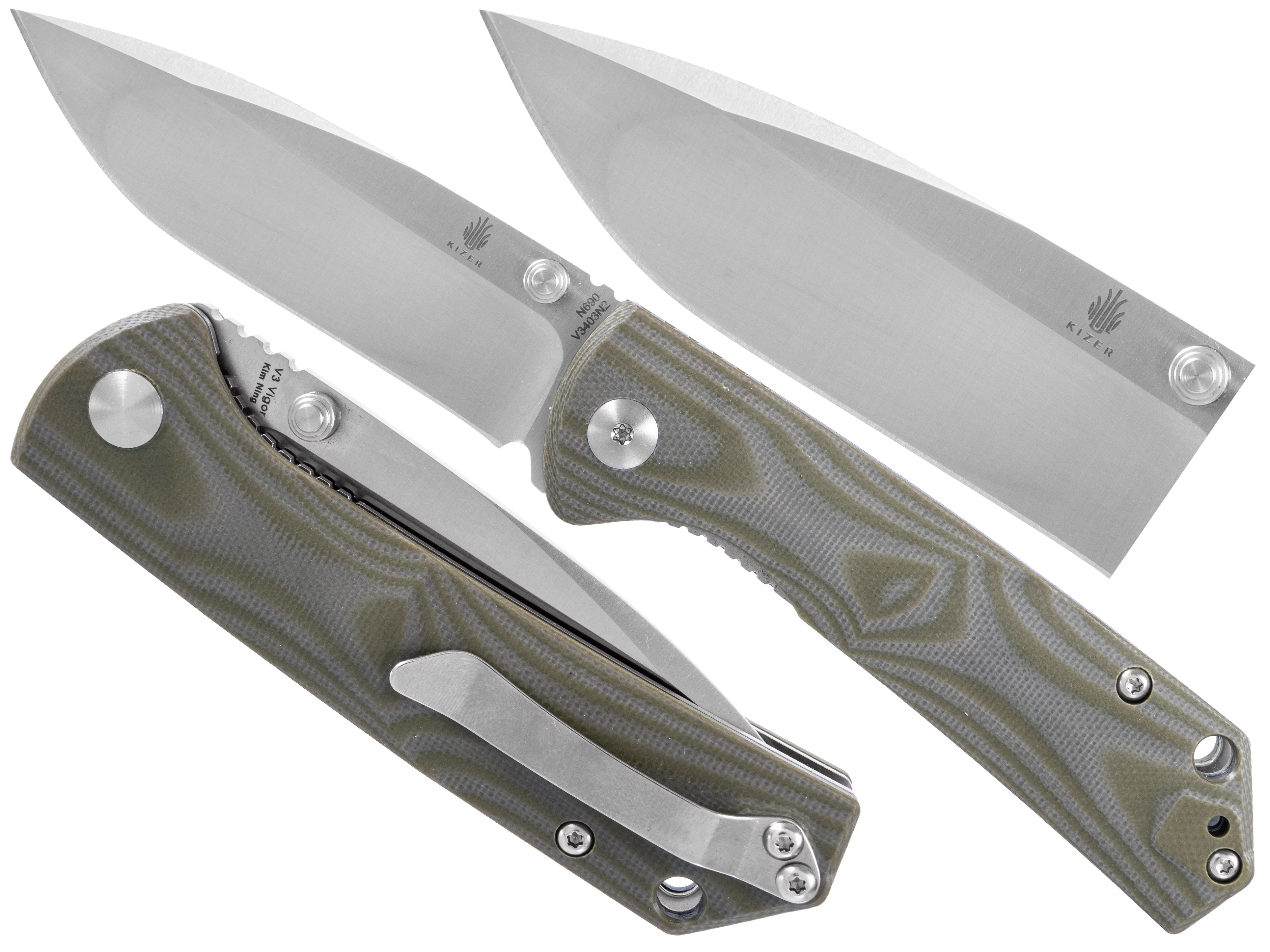Cuchillo Kizer Vigor V3403N2, verde (V3403N2), imagen 8 de 8