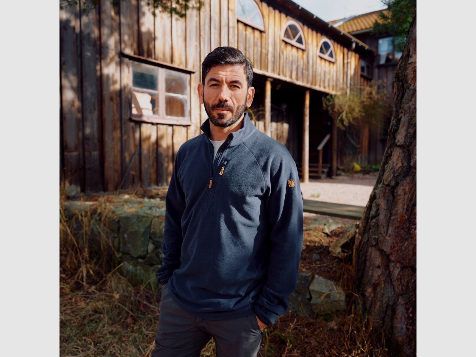 FJÄLLRÄVEN Övik Lite Fleece Half Zip M Negro