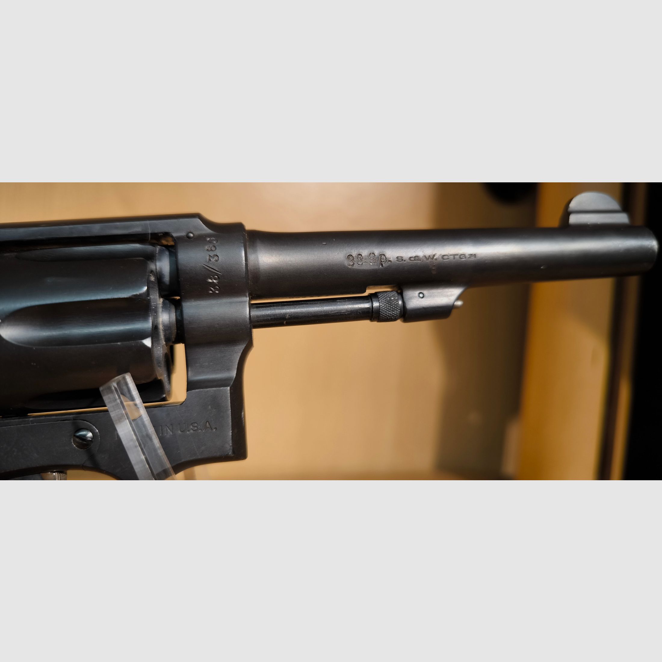 Smith &Weeson Rarität! Militärischer .38 Special Revolver mit 5 Zoll Lauf