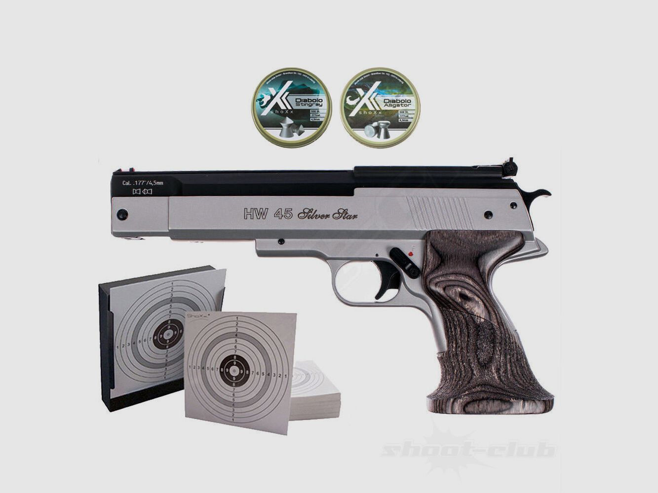 Weihrauch HW 45 Silver Star en set de 4,5 mm diabolo