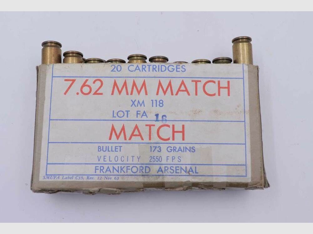 Frankfort Arsenal, USA Büchsenpatronen .308Win