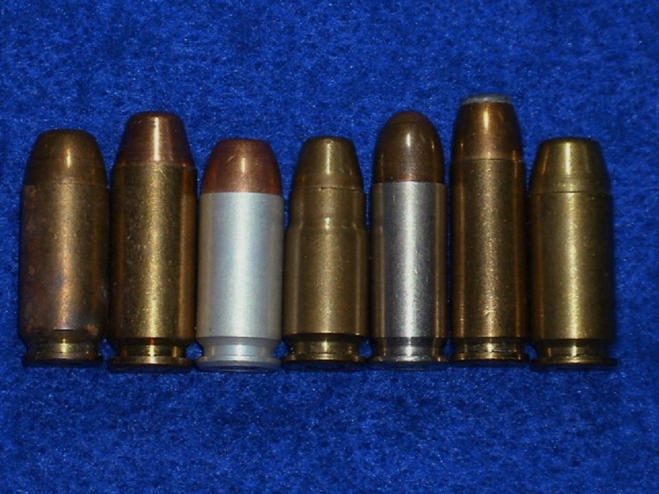 lot of handgun cartridges