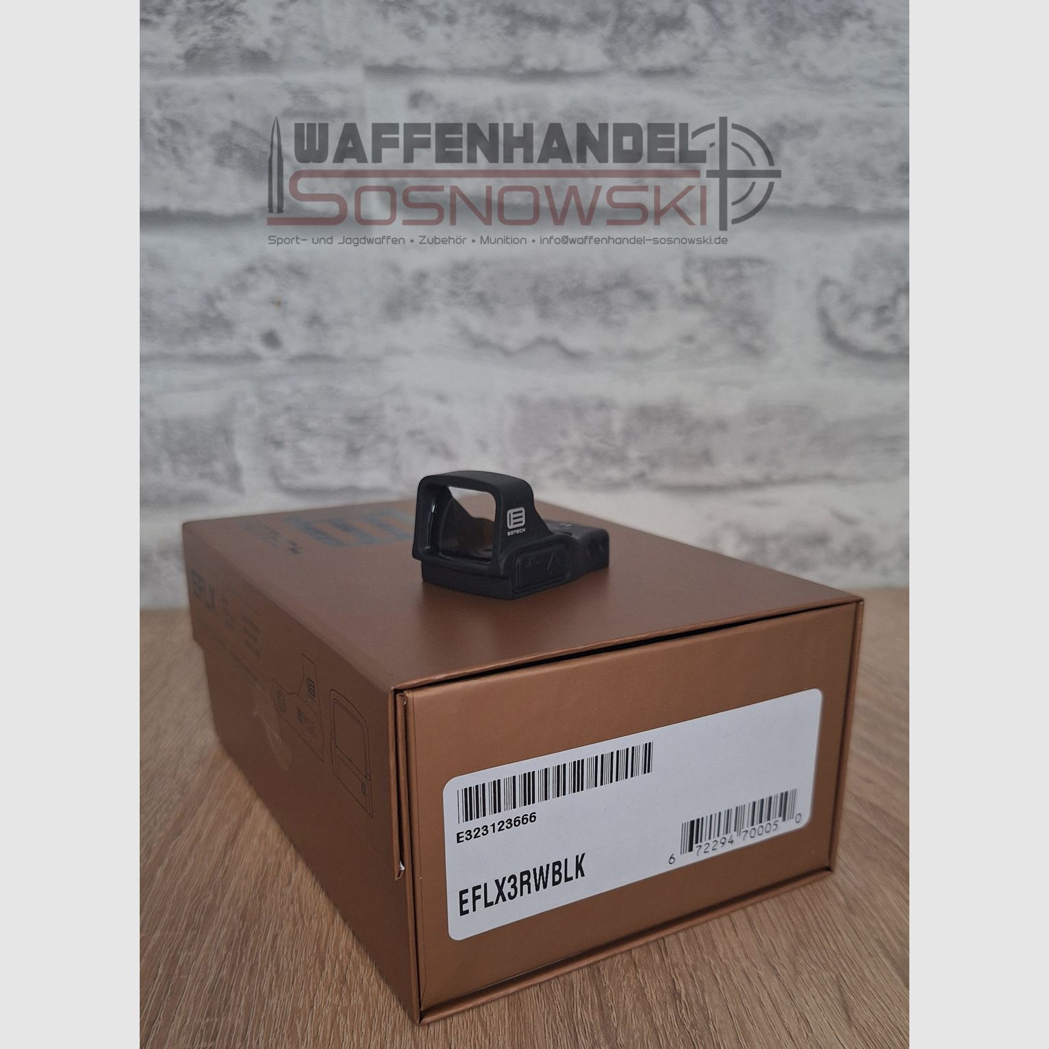 EOTech EFLX Mini Reflexvisier 3MOA, schwarz