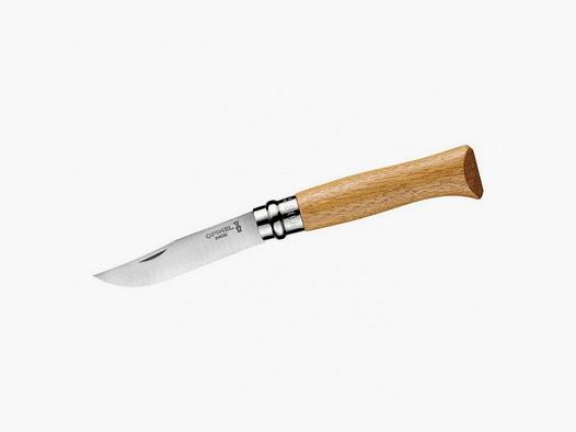 Opinel mes met grootte 8, eik, roestvrij