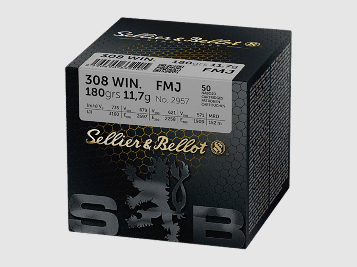 Sellier & Bellot .308 Win FMJ 180 gr / 11,7 g
