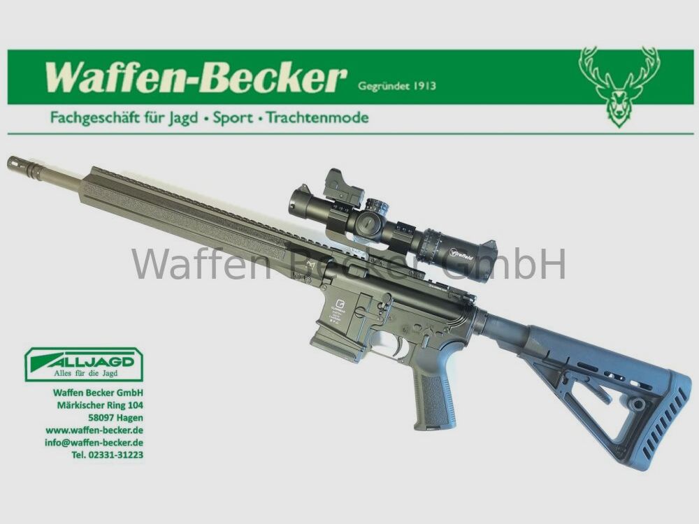 Clawgear Clawgear CG15 Basic schwarz Kal. .223Rem. 16,75" + Firefield 1-6x24 inkl. Red-Dot