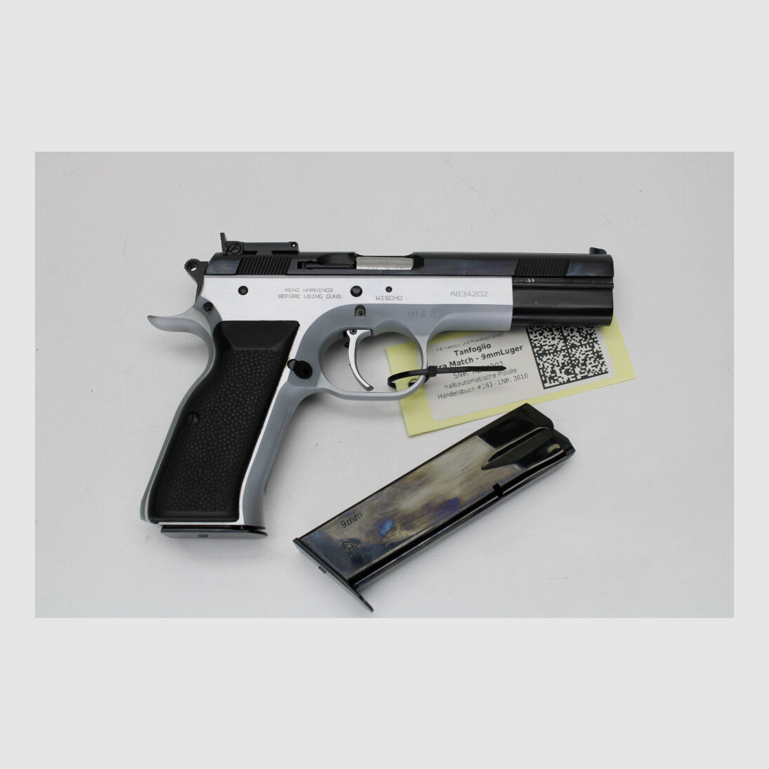 Pistole Tanfoglio Ultra Match mit 2tem Magazin 9mmLuger