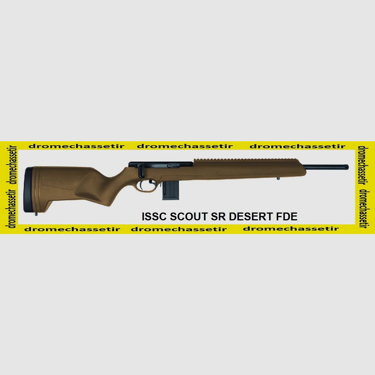 ISSC Scout SR Desert FDE Repetierbüchse, Kal. 17 HMR, geflammter Lauf