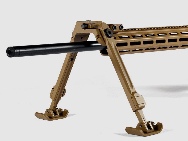 FORTMEIER bipod-set met Picatinny-adapter 12 uur, COYOTE H210 (hoogte van 21,0 tot 30,0 cm)