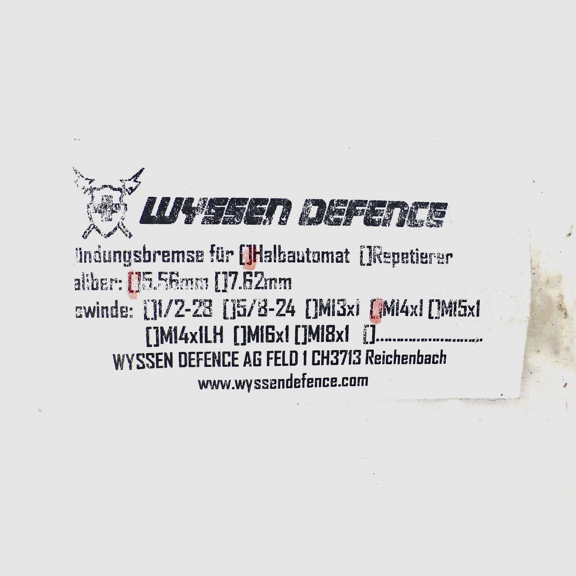 Mündungsbremse WYSSEN DEFENCE M14x1 5.56 oder 7.62, Bild 2 von 4