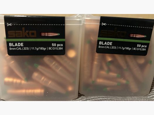 100 x Sako Blade pociski ołowiu wolne