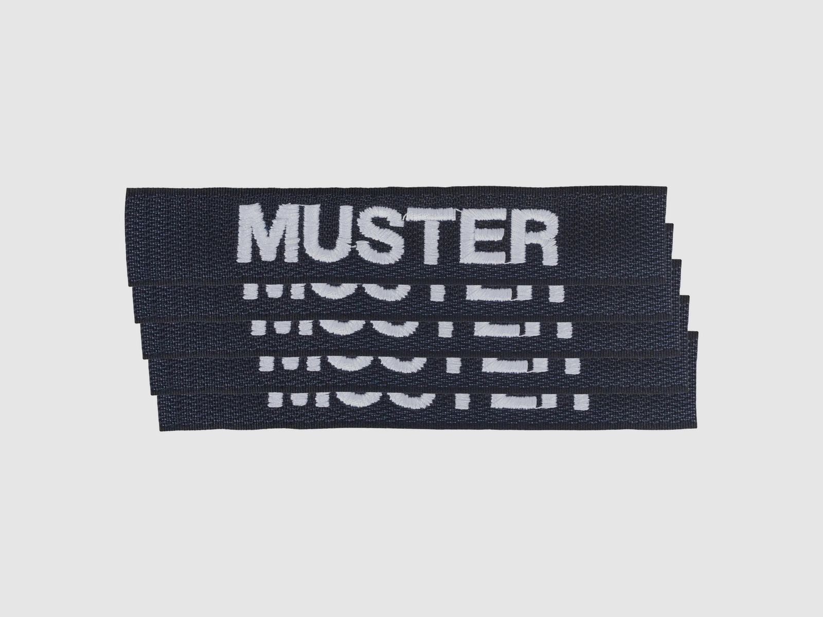 ASMC Namensbänder 5er Set einfach navy weiß