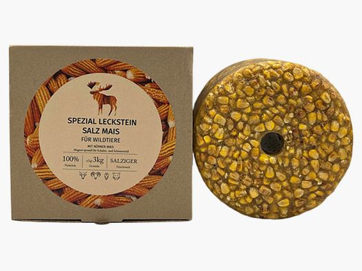 Wildlutscher Spezial Leckstein Salz Mais 3 kg