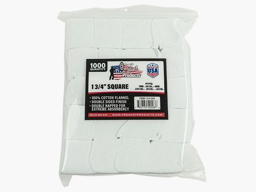 1.000 Patches 1 3/4" Eckig 7mm bis 8mm