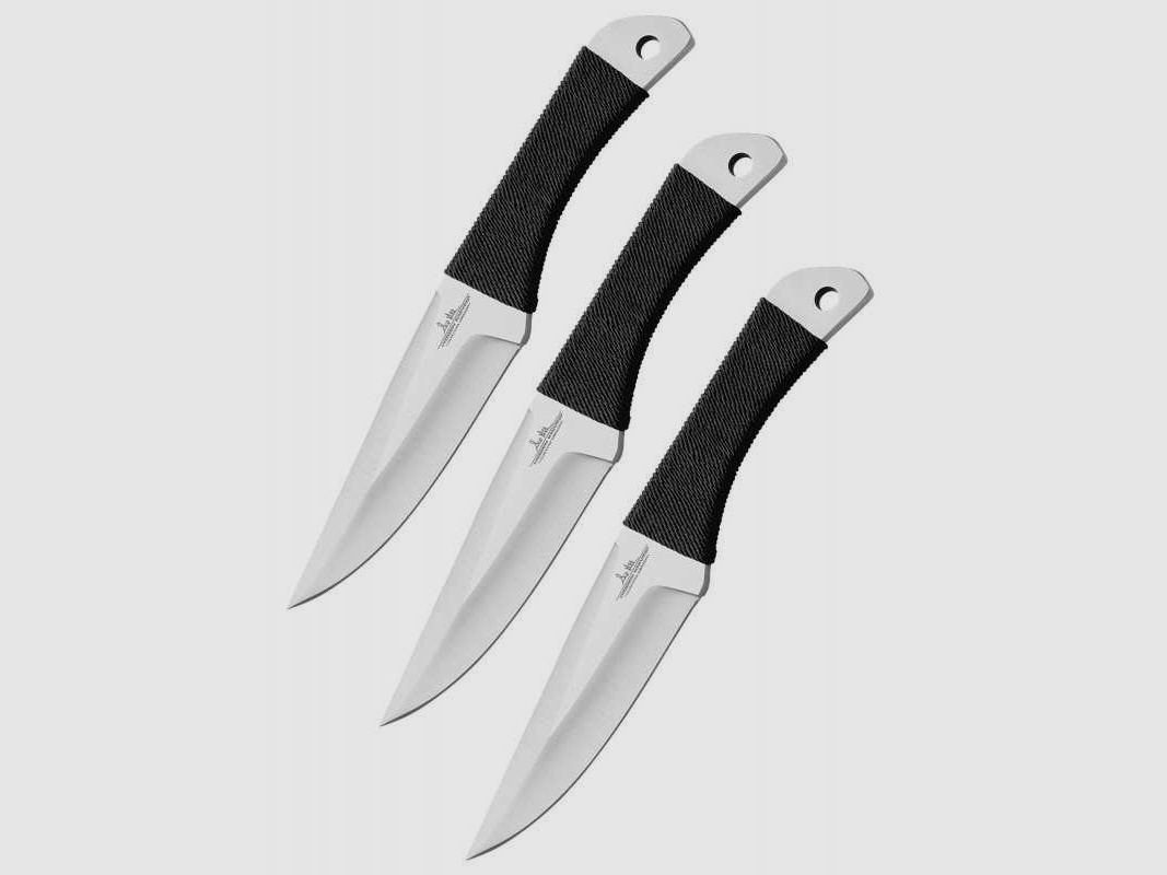 United Cutlery Gil Hibben 3er Wurfmesser-Set mit Kordelgriff