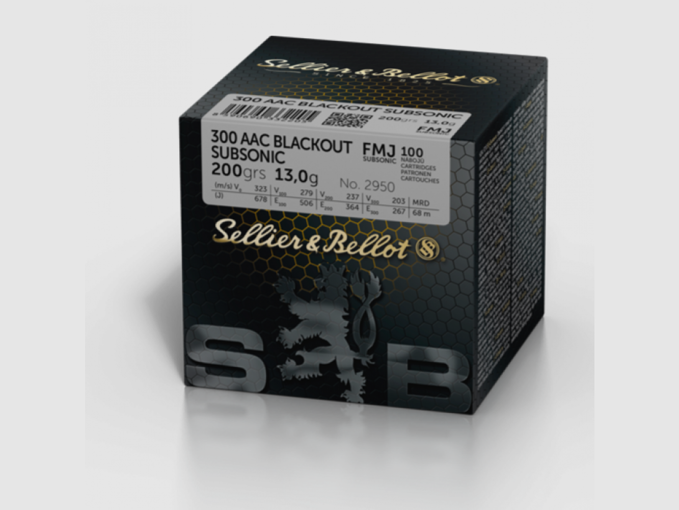 300 AAC Blackout subsonic S&B FMJ 200gr VE100