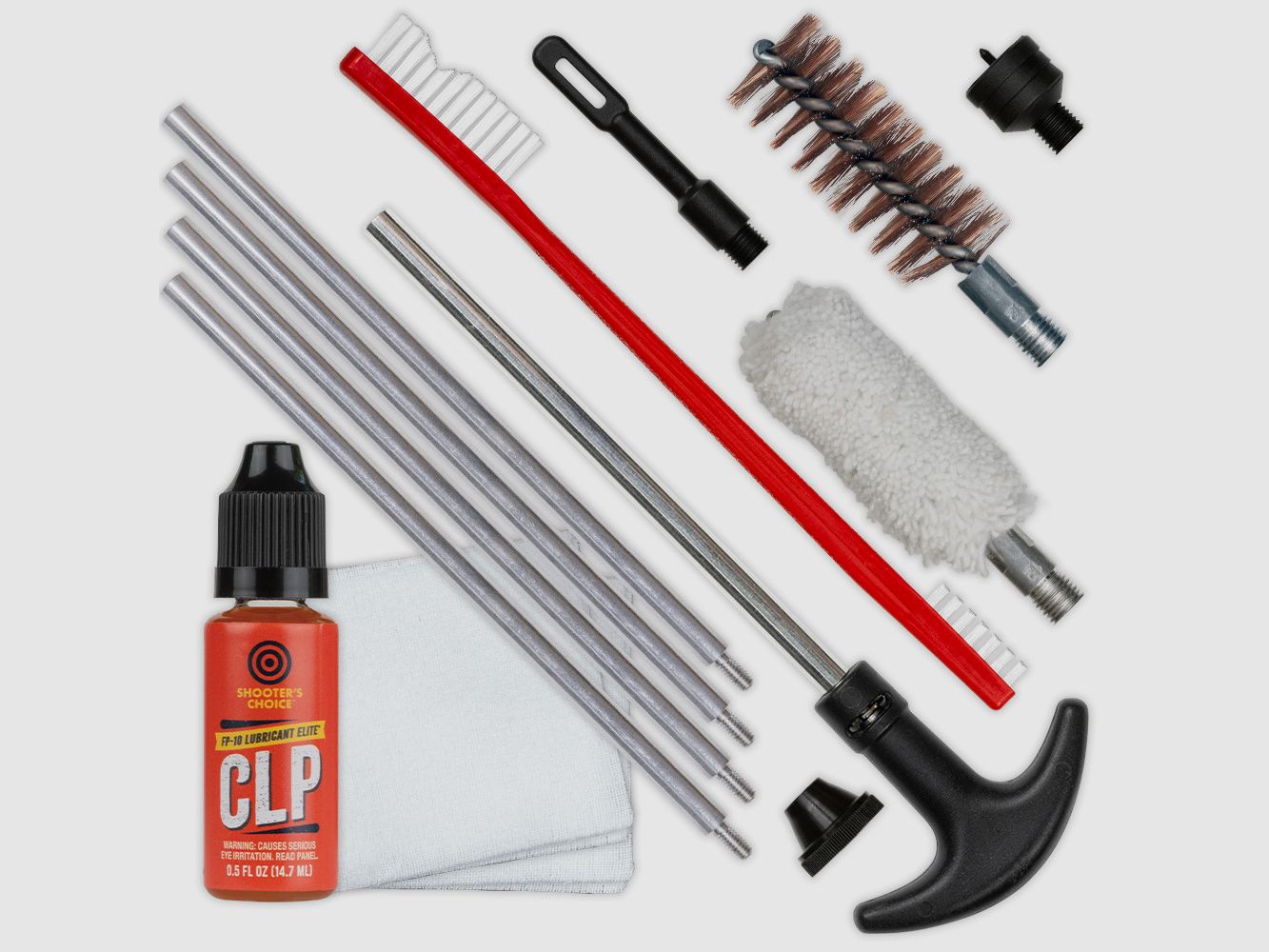 Shooter's Choice 12 Gauge Waffenreinigungs-Kit inkl. FP-10 CLP + Adapter 8-32→5/16-27 (SHF-SRK-12)