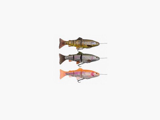 Soft Lure Savage Gear 4D Line Thru Trout 15cm 40g Sinking Green Silver