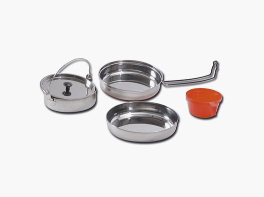 Juego de cocina Mil-Tec de acero inoxidable para 1 persona