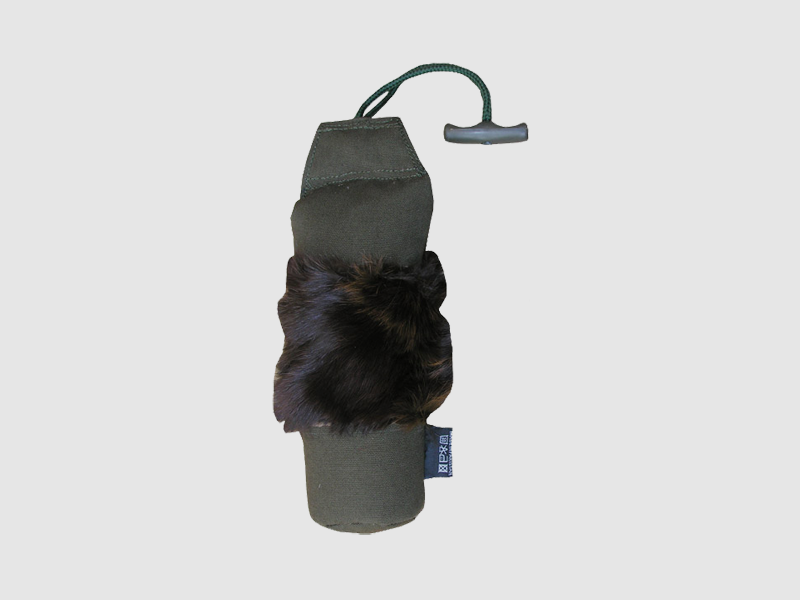 Honden Dummy 500gr Donker Groen met kunstvacht, afbeelding 1 van 3